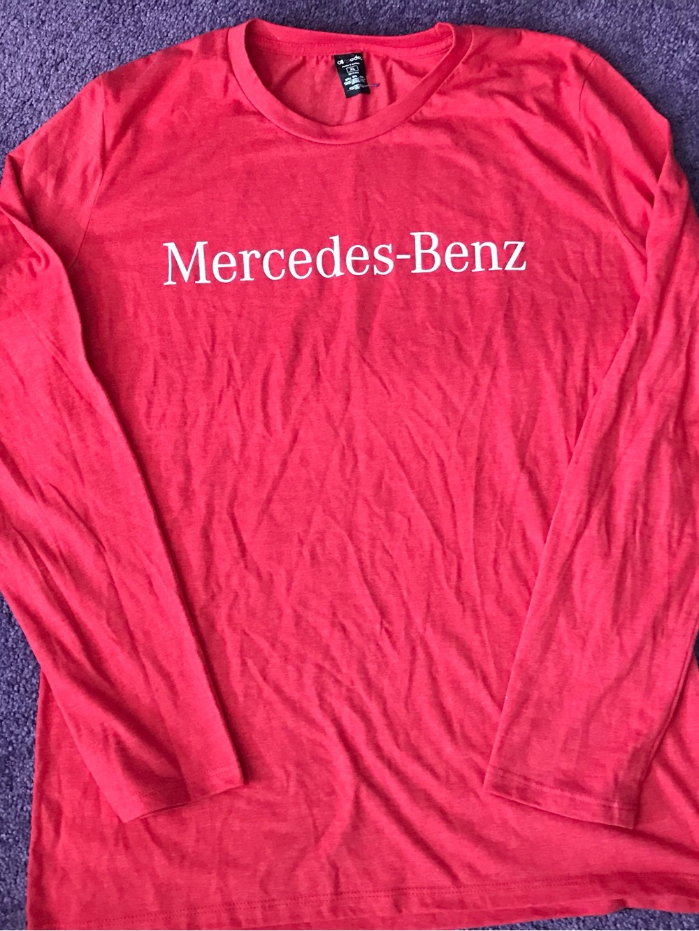 Men's Long Sleeve Red Logo T-Shirt